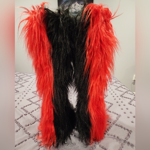 SOLD.    Dollskill Split Fur Boots - Picture 2 of 7